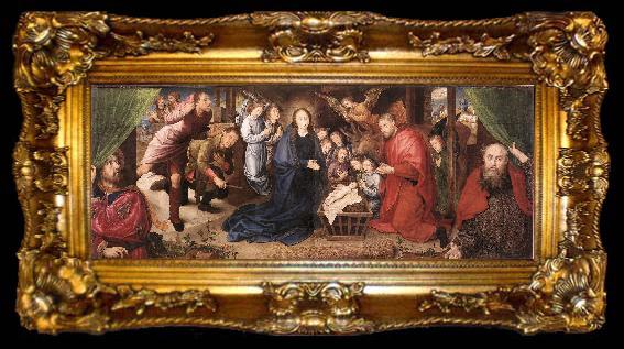 framed  Hugo van der Goes Adoration of the Shepherds, ta009-2
